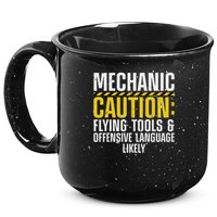 Cool Mechanic For Men Drag Race Automobile Garage Enthusiast 15oz Campfire Ceramic Mug