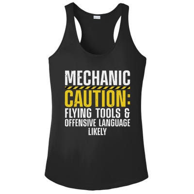 Cool Mechanic For Men Drag Race Automobile Garage Enthusiast Ladies PosiCharge Competitor Racerback Tank