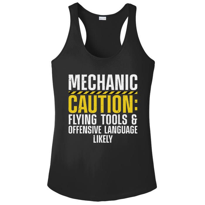 Cool Mechanic For Men Drag Race Automobile Garage Enthusiast Ladies PosiCharge Competitor Racerback Tank