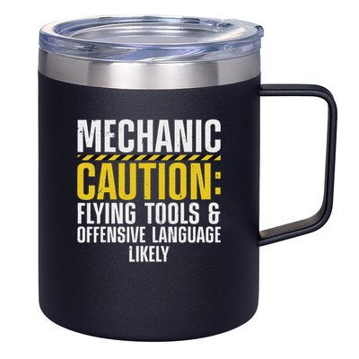 Cool Mechanic For Men Drag Race Automobile Garage Enthusiast 12oz Stainless Steel Coffee Mug