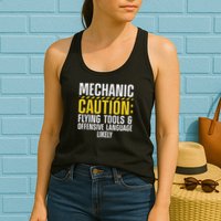 Cool Mechanic For Men Drag Race Automobile Garage Enthusiast Womens Tank Top