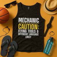 Cool Mechanic For Men Drag Race Automobile Garage Enthusiast Tank Top