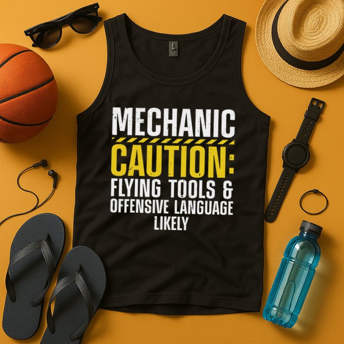 Cool Mechanic For Men Drag Race Automobile Garage Enthusiast Tank Top