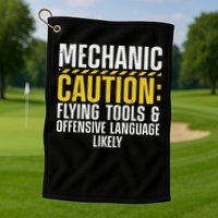 Cool Mechanic For Men Drag Race Automobile Garage Enthusiast Golf Towel