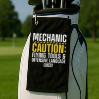 Cool Mechanic For Men Drag Race Automobile Garage Enthusiast Golf Towel