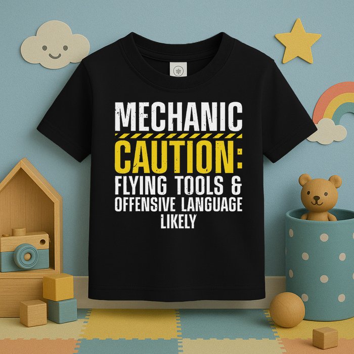 Cool Mechanic For Men Drag Race Automobile Garage Enthusiast Toddler T-Shirt