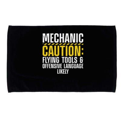 Cool Mechanic For Men Drag Race Automobile Garage Enthusiast Microfiber Hand Towel