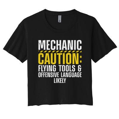 Cool Mechanic For Men Drag Race Automobile Garage Enthusiast Crop Top