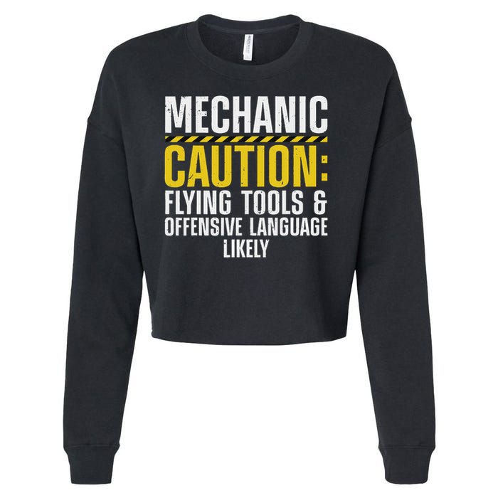 Cool Mechanic For Men Drag Race Automobile Garage Enthusiast Cropped Pullover Crew