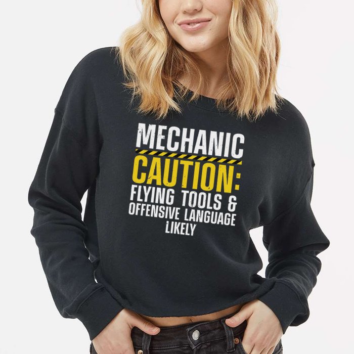 Cool Mechanic For Men Drag Race Automobile Garage Enthusiast Cropped Pullover Crew