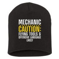 Cool Mechanic For Men Drag Race Automobile Garage Enthusiast Short Acrylic Beanie