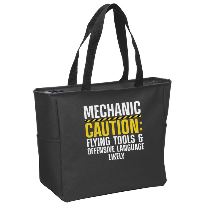 Cool Mechanic For Men Drag Race Automobile Garage Enthusiast Zip Tote Bag
