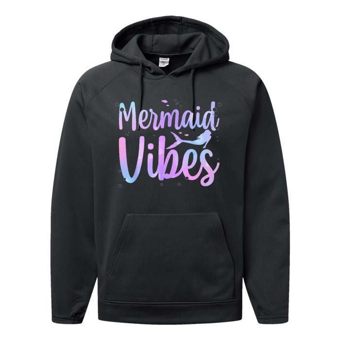 Cute Mermaid For Women Girls Mythical Creature Mermaid Lover Performance Fleece Hoodie