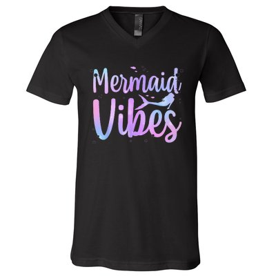 Cute Mermaid For Women Girls Mythical Creature Mermaid Lover V-Neck T-Shirt