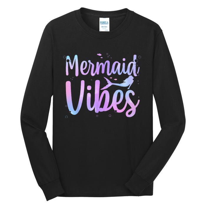 Cute Mermaid For Women Girls Mythical Creature Mermaid Lover Tall Long Sleeve T-Shirt