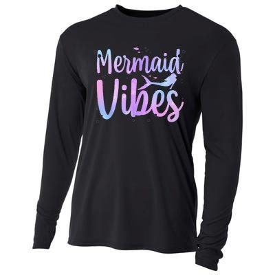 Cute Mermaid For Women Girls Mythical Creature Mermaid Lover Cooling Performance Long Sleeve Crew