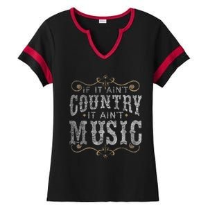 Country Music Fan Country Musician Country Music Lover Ladies Halftime Notch Neck Tee