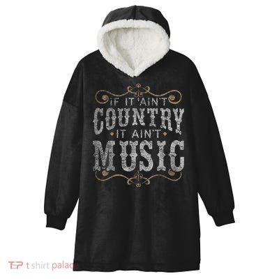 Country Music Fan Country Musician Country Music Lover Hooded Wearable Blanket