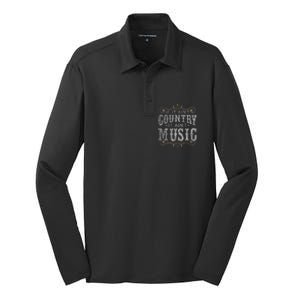 Country Music Fan Country Musician Country Music Lover Silk Touch Performance Long Sleeve Polo