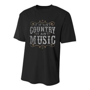 Country Music Fan Country Musician Country Music Lover Youth Performance Sprint T-Shirt