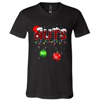 Chestnuts Matching Family Funny Chest Nuts Christmas V-Neck T-Shirt