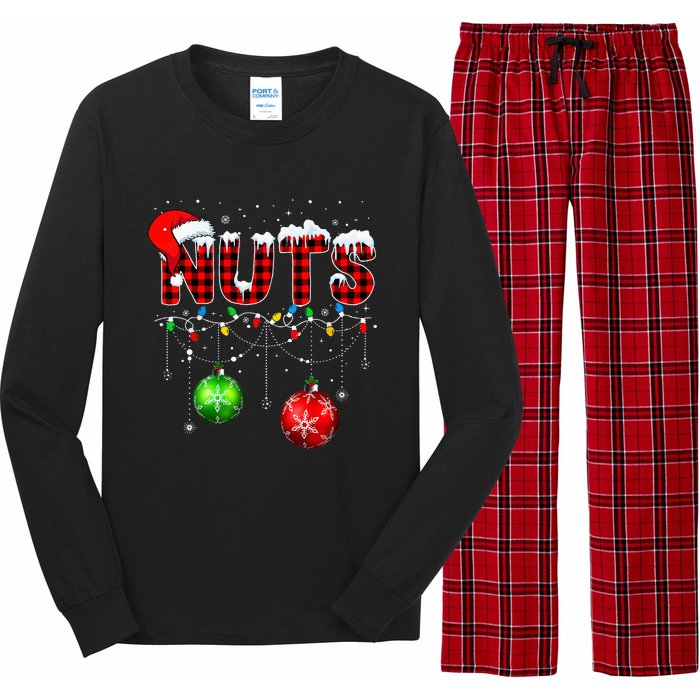 Chestnuts Matching Family Funny Chest Nuts Christmas Long Sleeve Pajama Set