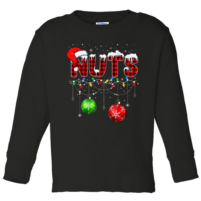 Chestnuts Matching Family Funny Chest Nuts Christmas Toddler Long Sleeve Shirt