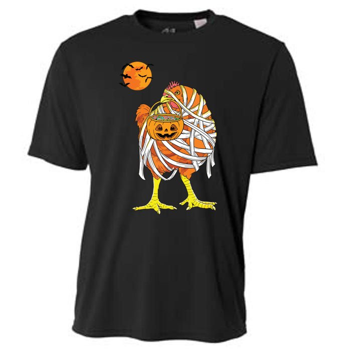 Chicken Mummy Funny Halloween Farmer Cooling Performance Crew T-Shirt