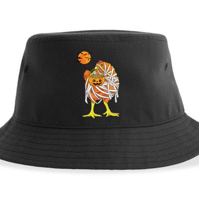 Chicken Mummy Funny Halloween Farmer Sustainable Bucket Hat
