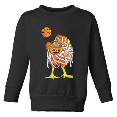 Chicken Mummy Funny Halloween Farmer Toddler Sweatshirt