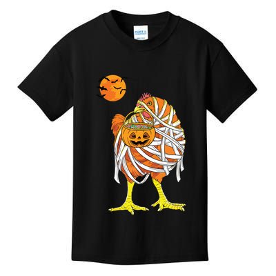 Chicken Mummy Funny Halloween Farmer Kids T-Shirt
