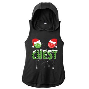 Chestnuts Matching Family Funny Chest Nuts Christmas Couples Ladies PosiCharge Tri-Blend Wicking Draft Hoodie Tank