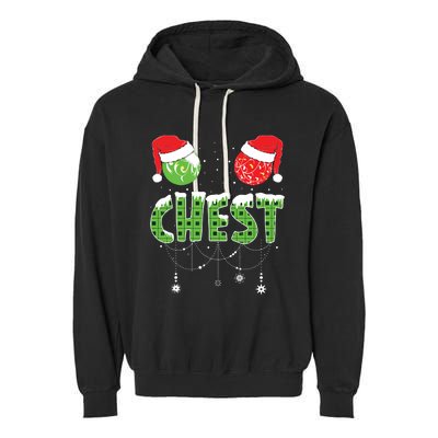 Chestnuts Matching Family Funny Chest Nuts Christmas Couples Garment-Dyed Fleece Hoodie