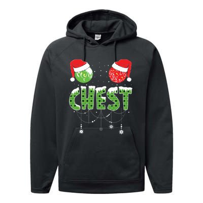 Chestnuts Matching Family Funny Chest Nuts Christmas Couples Performance Fleece Hoodie