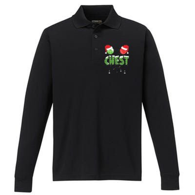 Chestnuts Matching Family Funny Chest Nuts Christmas Couples Performance Long Sleeve Polo