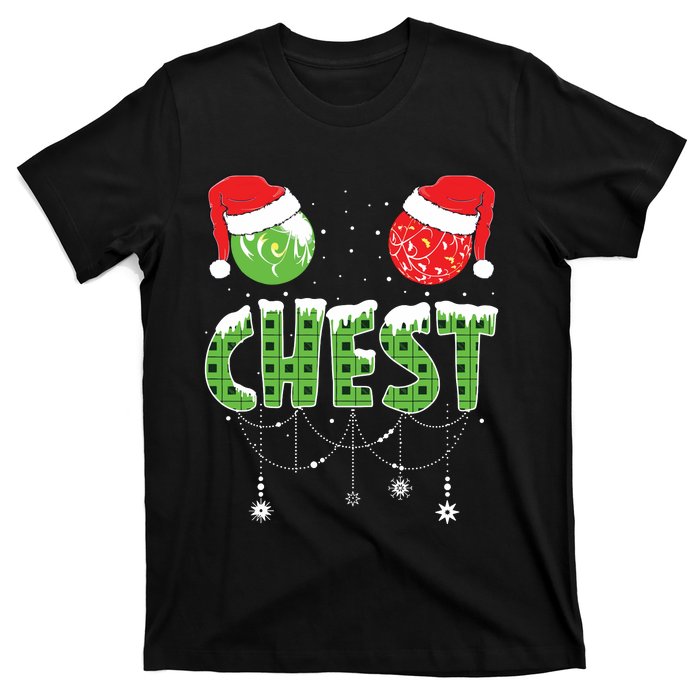 Chestnuts Matching Family Funny Chest Nuts Christmas Couples T-Shirt