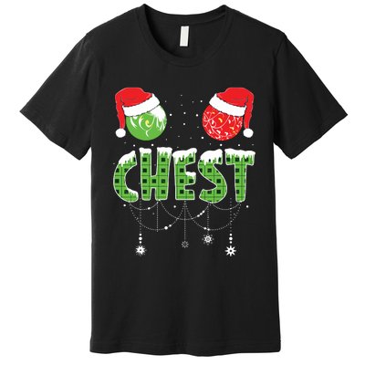 Chestnuts Matching Family Funny Chest Nuts Christmas Couples Premium T-Shirt