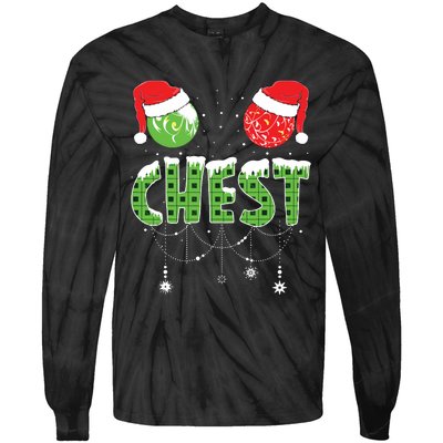 Chestnuts Matching Family Funny Chest Nuts Christmas Couples Tie-Dye Long Sleeve Shirt