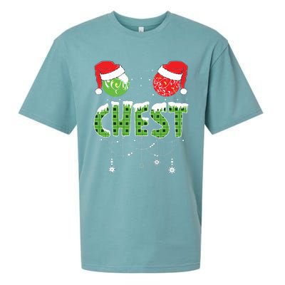 Chestnuts Matching Family Funny Chest Nuts Christmas Couples Sueded Cloud Jersey T-Shirt