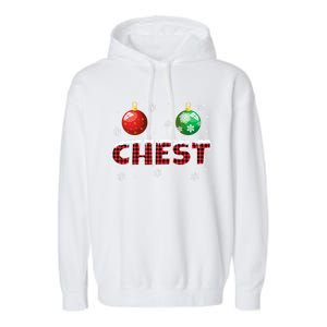 Chestnuts Matching Family Funny Chest Nuts Christmas Couples Cool Gift Garment-Dyed Fleece Hoodie