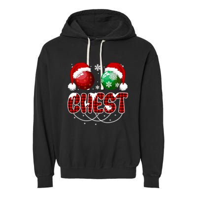 Chestnuts Matching Family Funny Chest Nuts Christmas Couples Garment-Dyed Fleece Hoodie