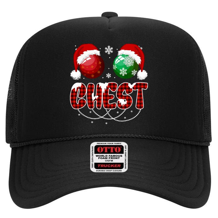 Chestnuts Matching Family Funny Chest Nuts Christmas Couples High Crown Mesh Back Trucker Hat