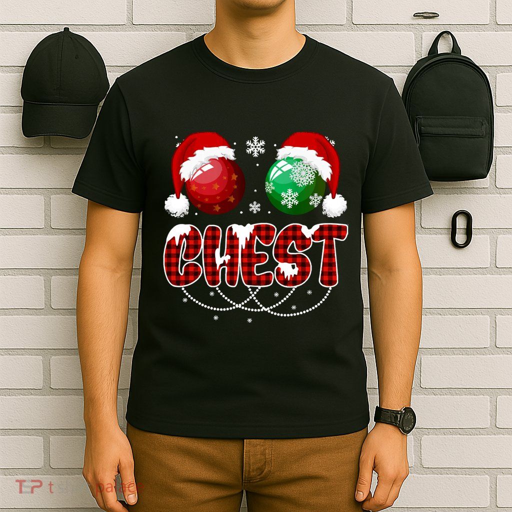 Chestnuts Matching Family Funny Chest Nuts Christmas Couples T-Shirt