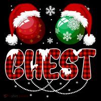 Chestnuts Matching Family Funny Chest Nuts Christmas Couples T-Shirt