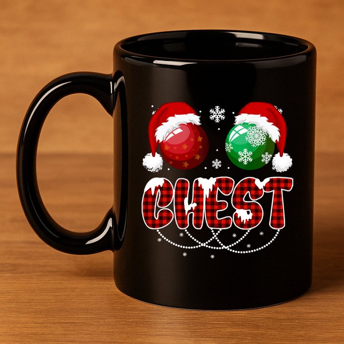 Chestnuts Matching Family Funny Chest Nuts Christmas Couples 11oz C Handle Ceramic Mug