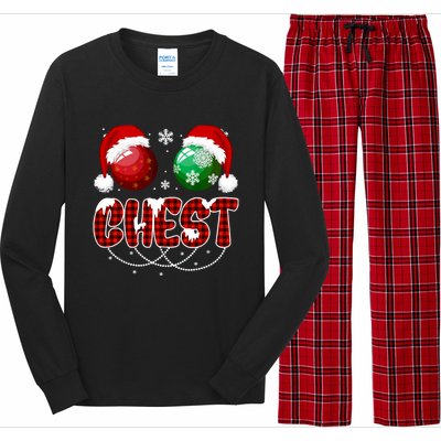 Chestnuts Matching Family Funny Chest Nuts Christmas Couples Long Sleeve Pajama Set