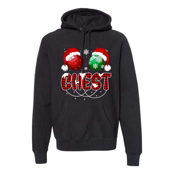 Chestnuts Matching Family Funny Chest Nuts Christmas Couples Premium Hoodie