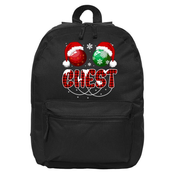 Chestnuts Matching Family Funny Chest Nuts Christmas Couples 16 in Basic Backpack