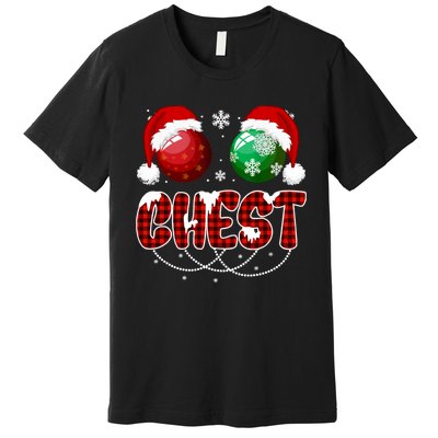 Chestnuts Matching Family Funny Chest Nuts Christmas Couples Premium T-Shirt