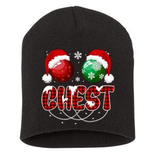 Chestnuts Matching Family Funny Chest Nuts Christmas Couples Short Acrylic Beanie